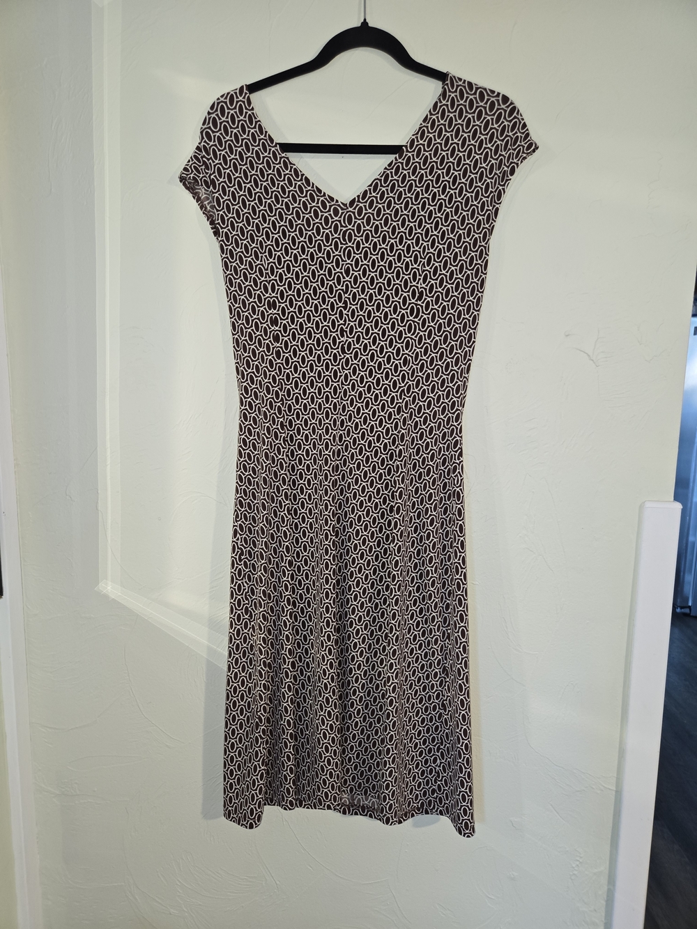 GNW Vintage Geometric Print Faux Wrap Dress - Picture 2 of 6